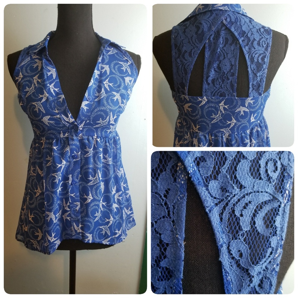 Bird Print Top